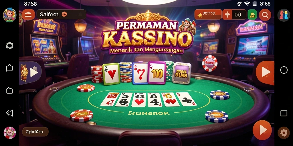 Gameplay Kasino yang mendebarkan dan penuh warna di 8768.