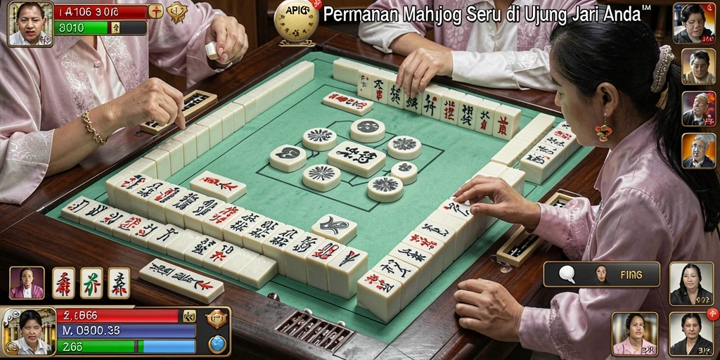 Screenshot menampilkan gameplay seru dari API66 dengan tantangan Mahjong.