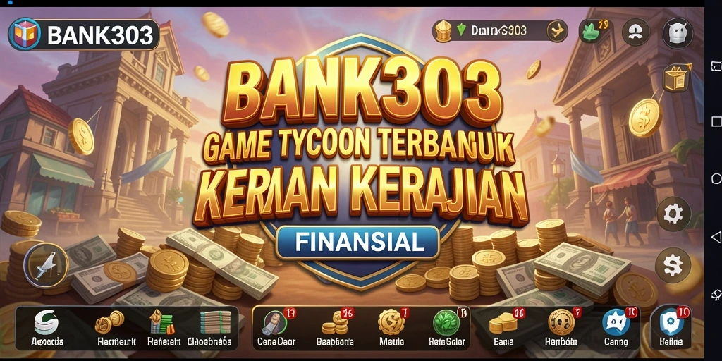 Tangkapan layar utama BANK303 menunjukkan gameplay yang penuh strategi dalam dunia Tycoon.