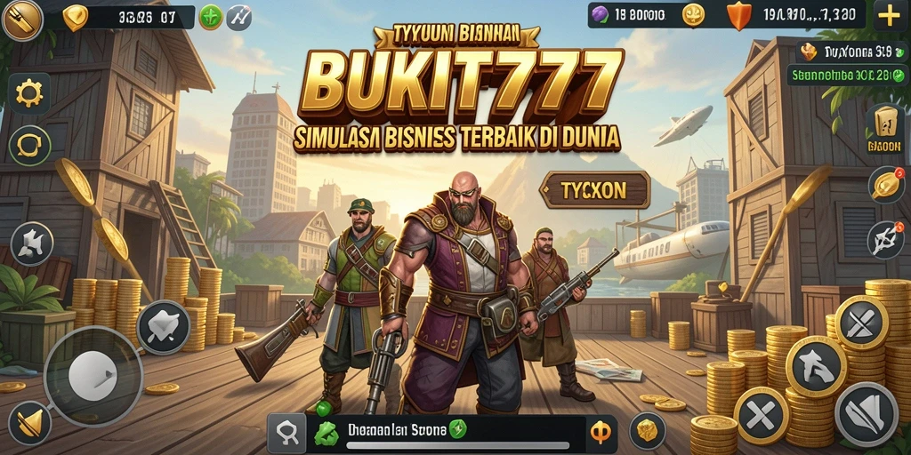Screenshot gameplay BUKIT777 yang menampilkan pengelolaan bisnis yang seru.