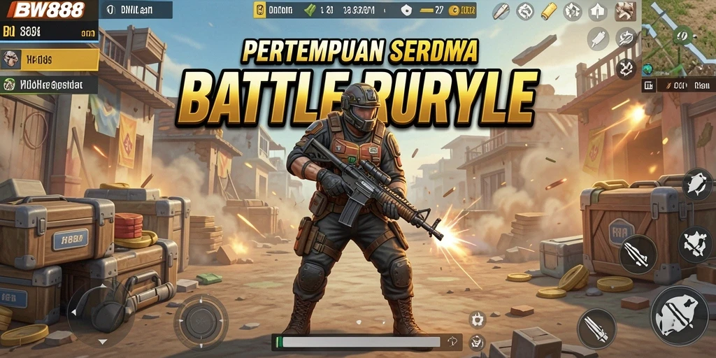 Gameplay seru BW888 dalam pertempuran Battle Royale.