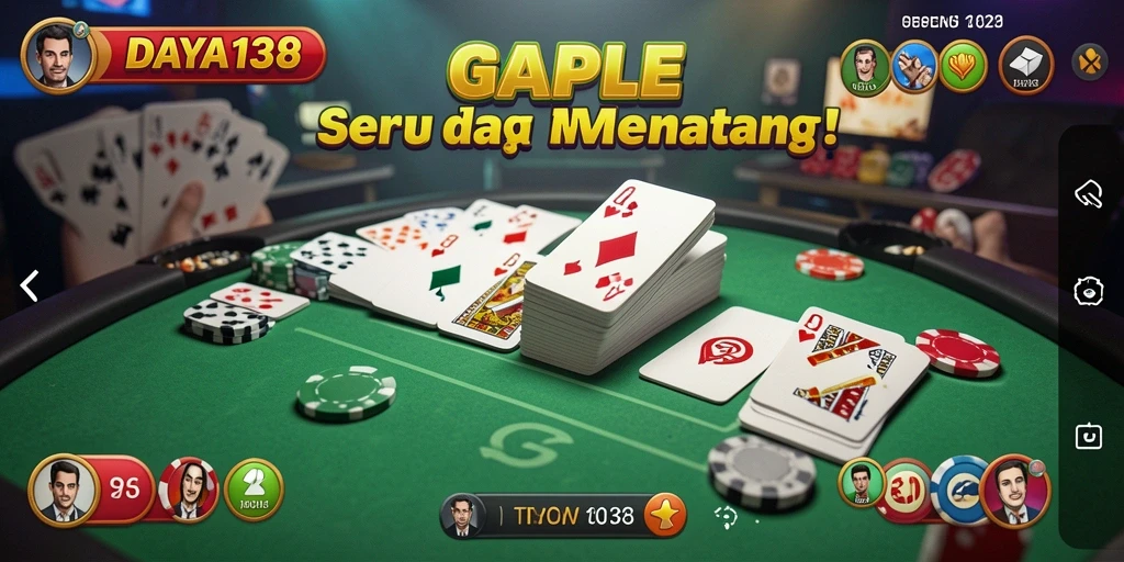 Tampilan permainan Gaple yang seru dan interaktif dalam <strong>DAYA138</strong>.