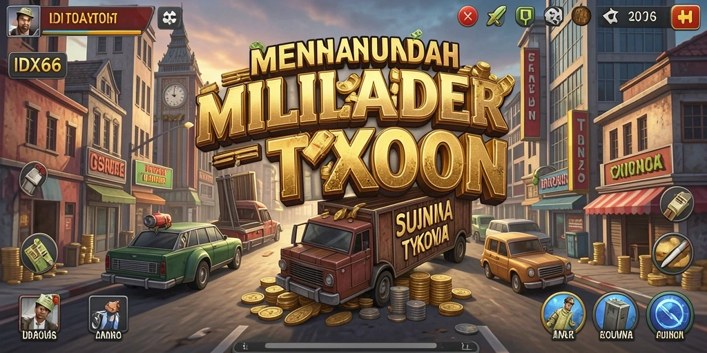 Tampilan screenshot utama IDX66 menampilkan gameplay Tycoon yang menarik.