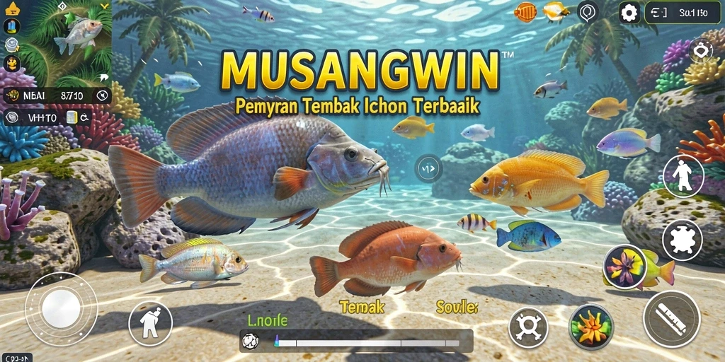 Tampilan screenshot gameplay Tembak Ikan yang mendebarkan di MUSANGWIN.