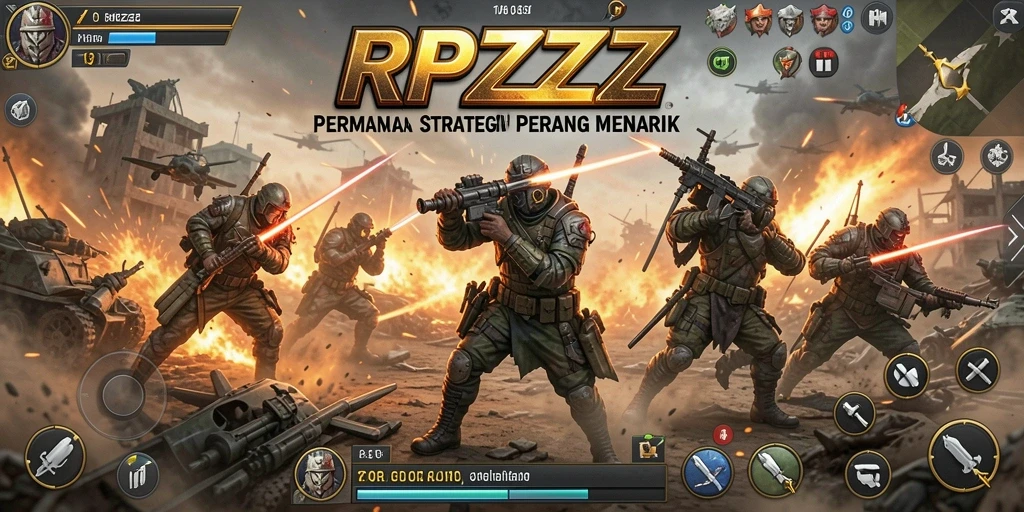 Tampilan gameplay menarik dengan aksi strategis di RPZZZ.