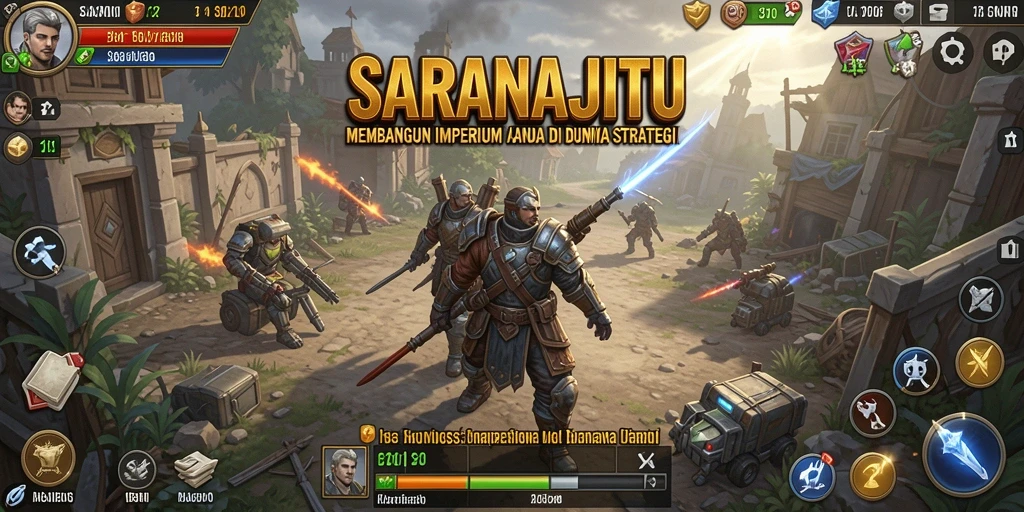 Tampilan gameplay menarik dari SARANAJITU dengan elemen strategi mendalam.