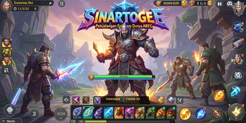 Tampilan aksi mendebarkan dalam SINARTOGEL saat melawan monster besar.
