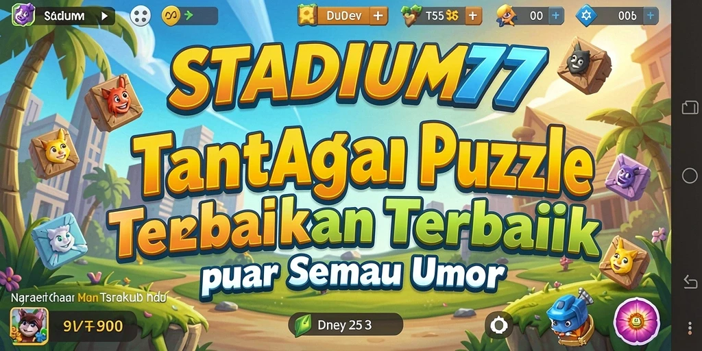 Screenshot gameplay STADIUM77 menampilkan tantangan puzzle menarik.