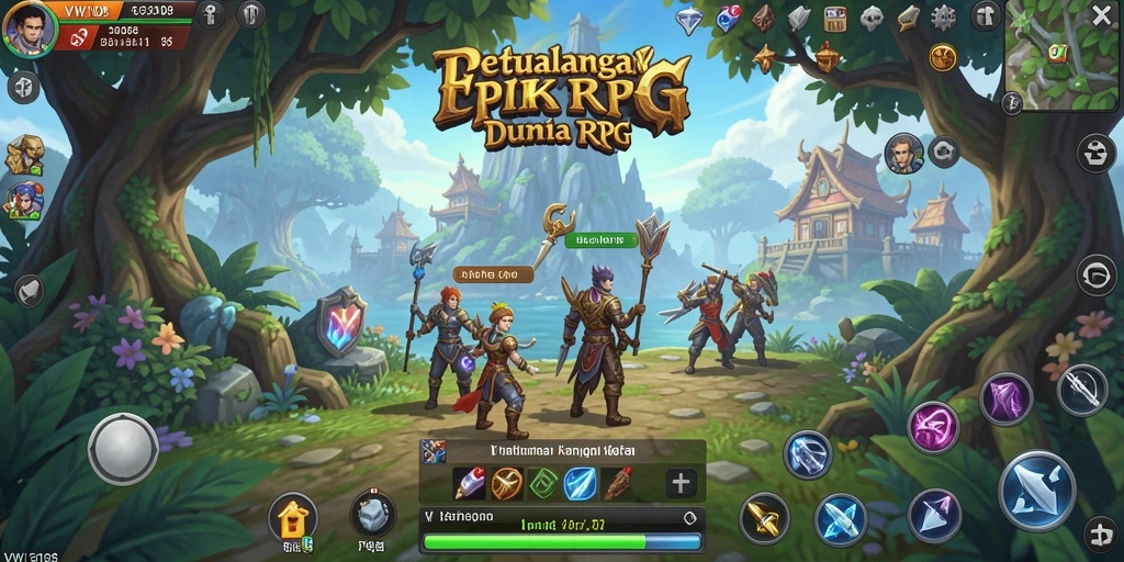 Tampilan gameplay <strong>VW108</strong> yang menampilkan aksi pertarungan dalam dunia RPG.