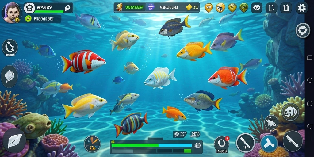 Gameplay seru Tembak Ikan di WAK89 dengan berbagai senjata.