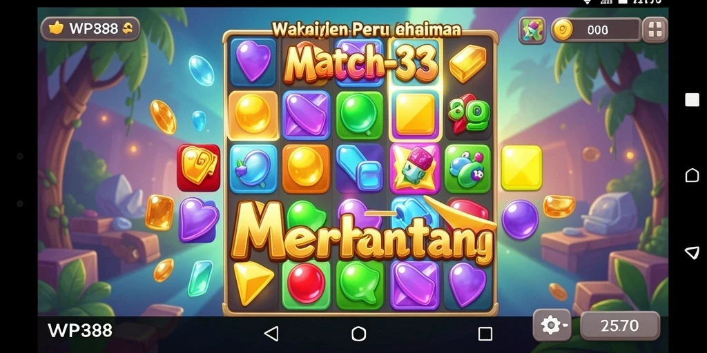 Tampilan gameplay WP888 yang penuh warna dan seru.